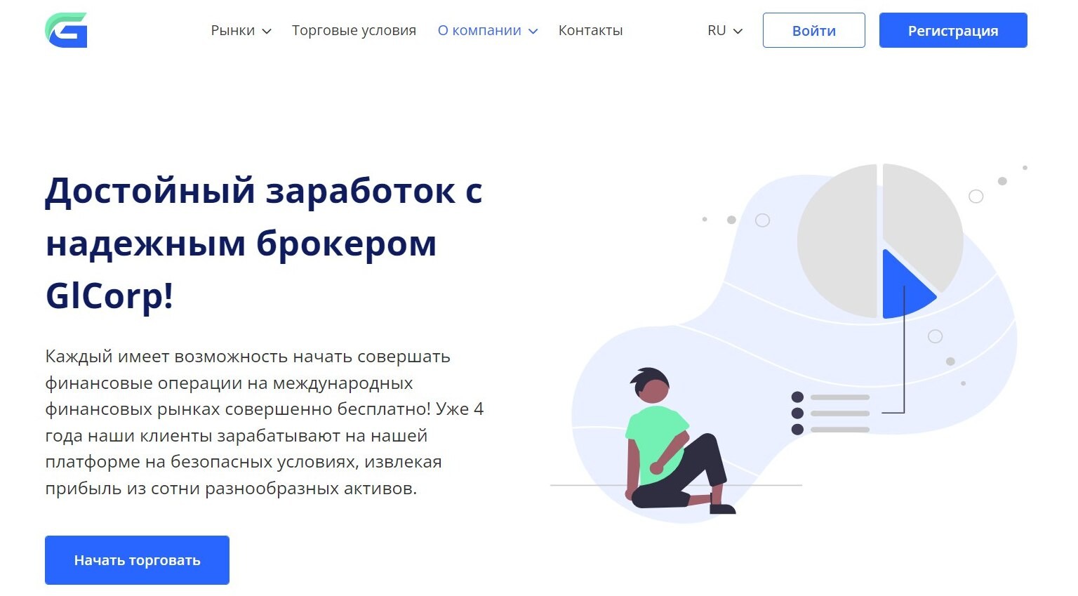 Брокер GlCorp24.com официальный сайт