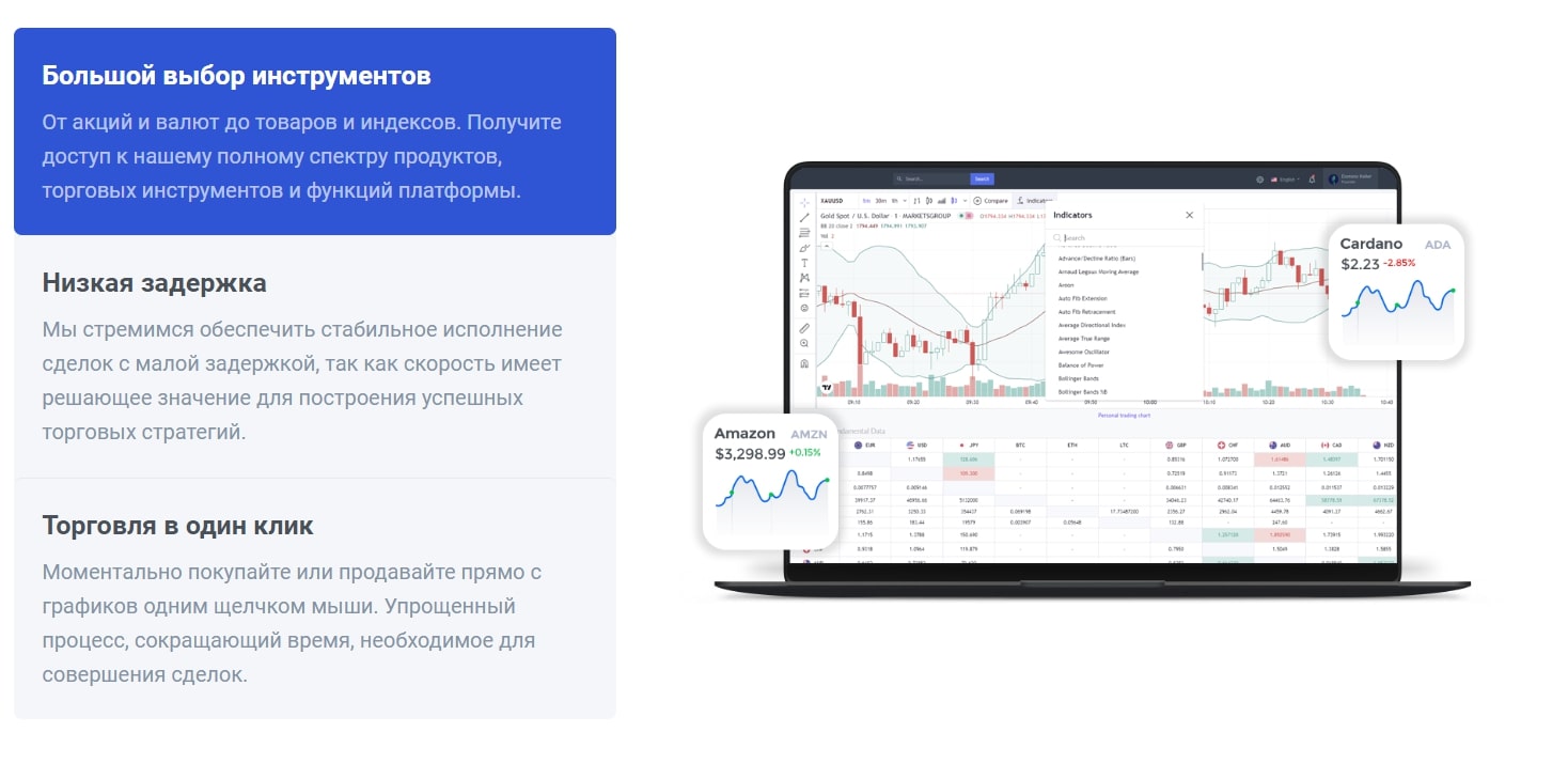 CauvoCapital раздел торговля