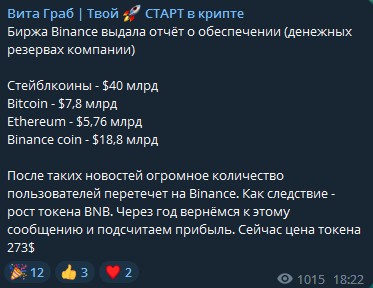 Криптоинвестор Вита Граб телеграм