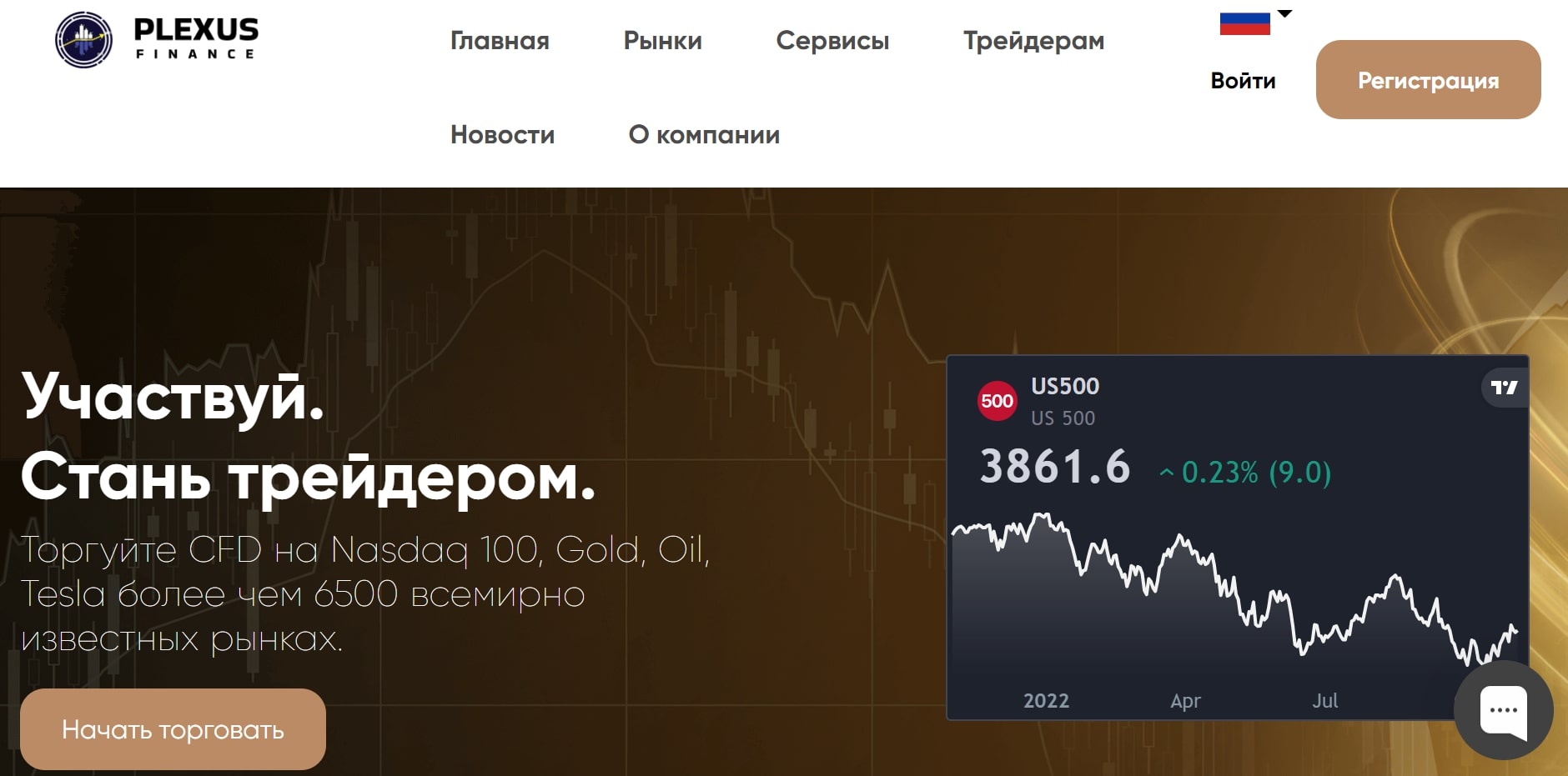 Сайт Plexus Finance