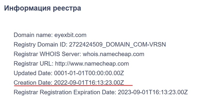 Eyexbit реестр