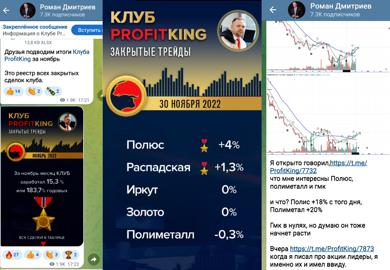 Profit King Роман Дмитриев телеграм