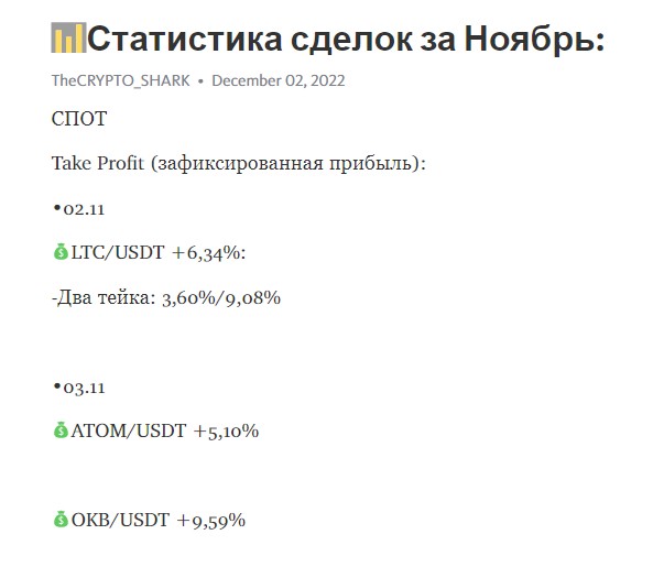 The CRYPTO SHARK статистика