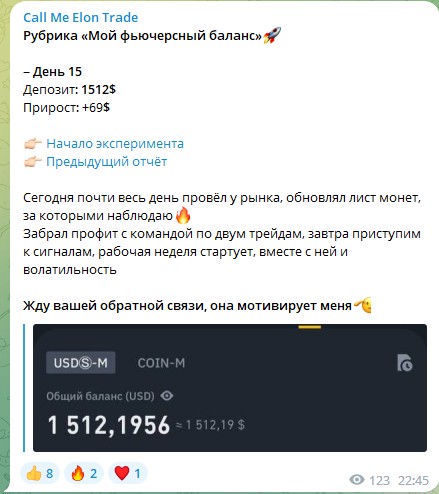 Телеграм проект Кол Ми Элон Трейд обзор