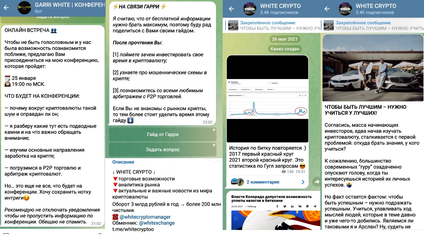 Телеграм канал криптотрейдера Гарри Вайт Крипта