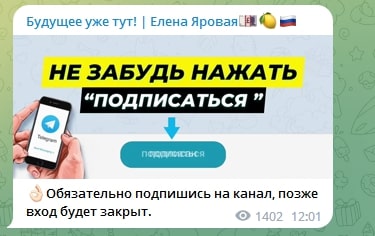 Елена Яровая телеграм