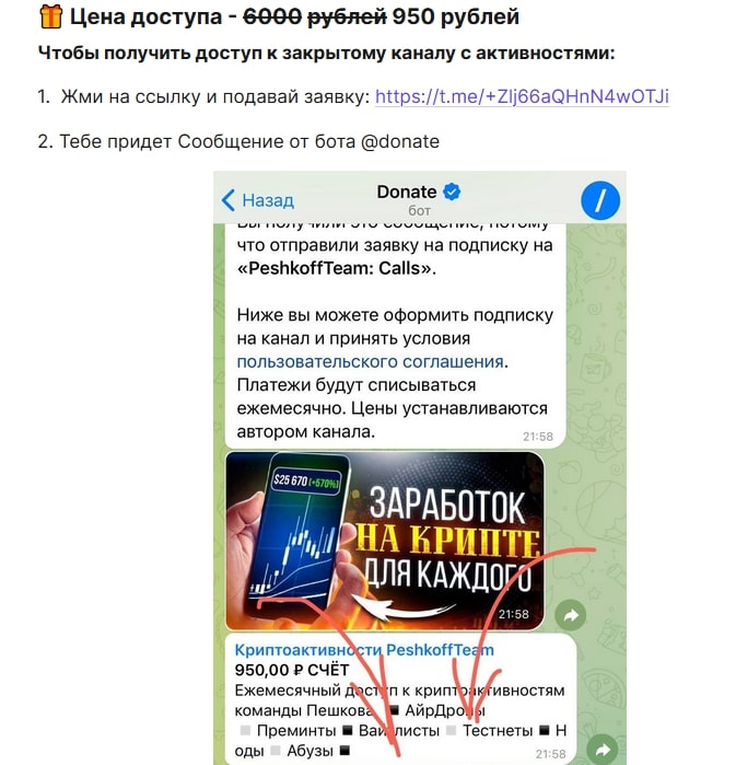 Crypto Peshkoff telegram