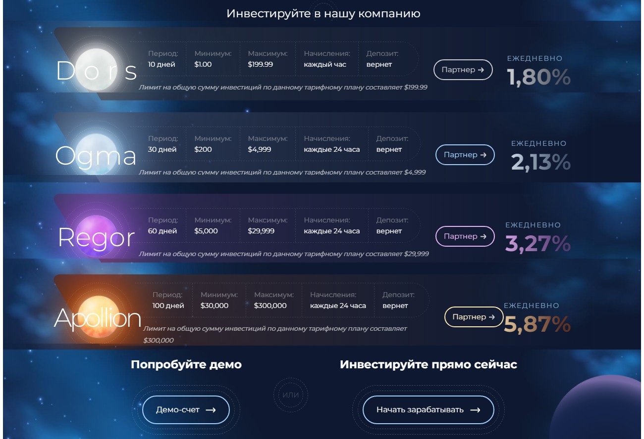 Инвестирование в компанию DORADUS 