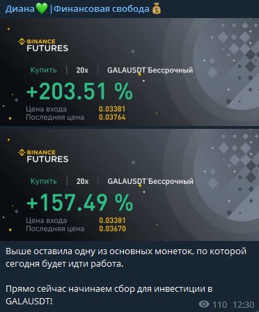 Телеграм Диана Финансовая свобода статистика