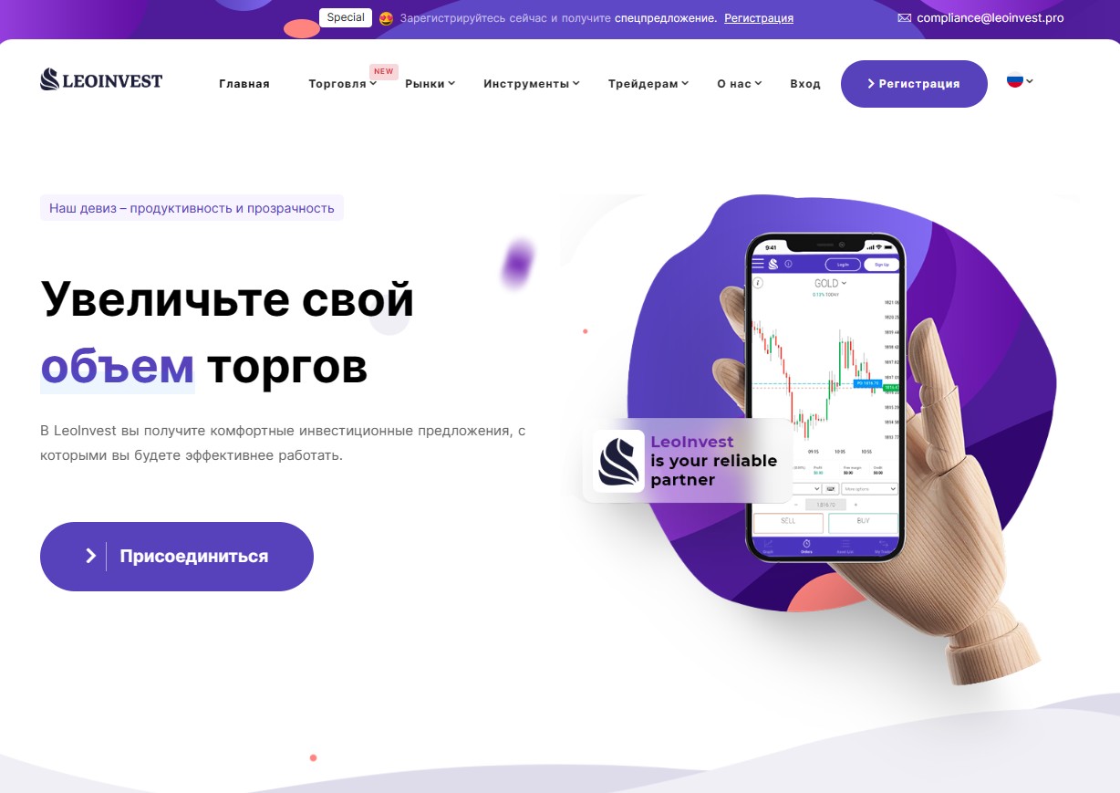 Обзор сайта leoinvesting