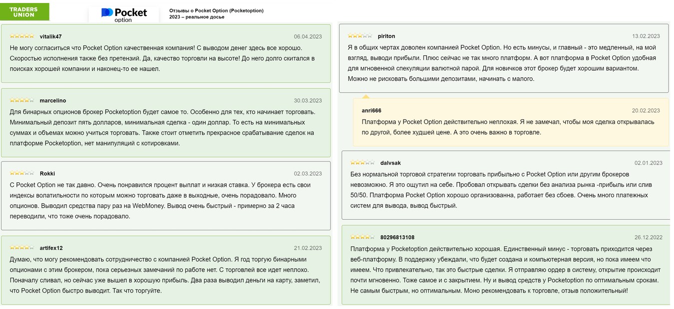 Pocket Option отзывы