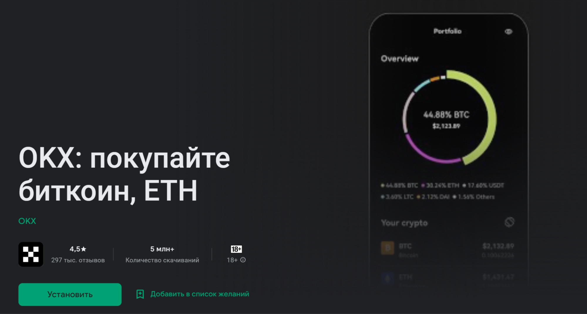 Приложение OKX для P2P