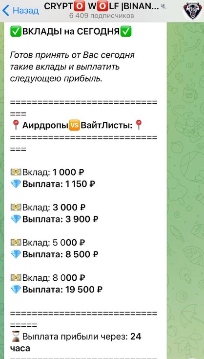 p2p wolf телеграм