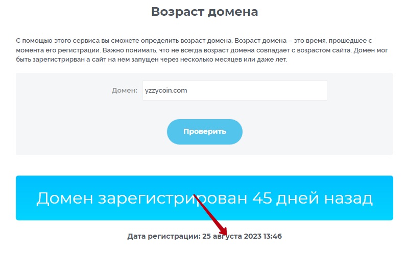Проверка домена YzzyCoin