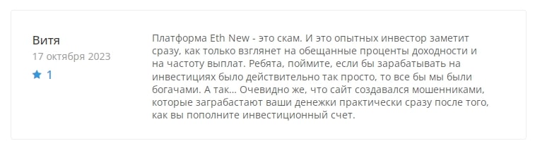 EthNew отзывы