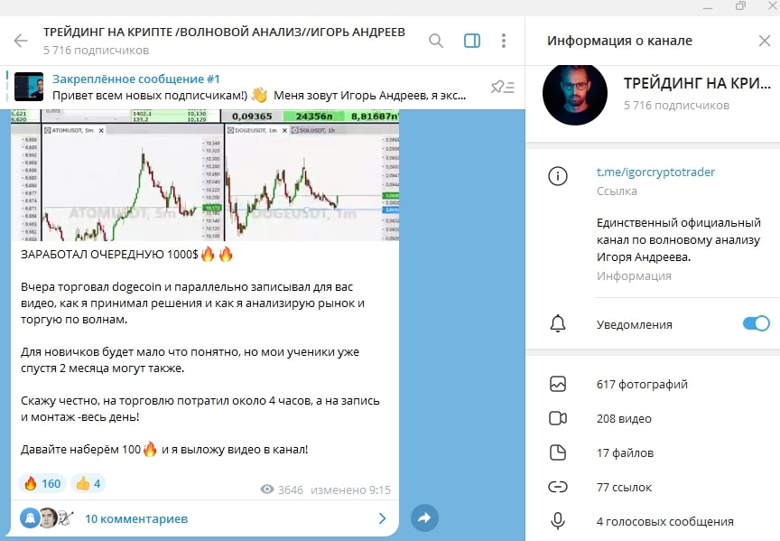 Игорь Андреев телеграм