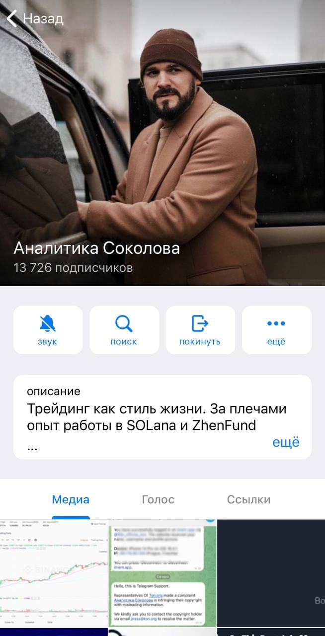 Аналитика Соколова телеграм