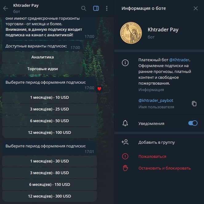 khtrader телеграм бот