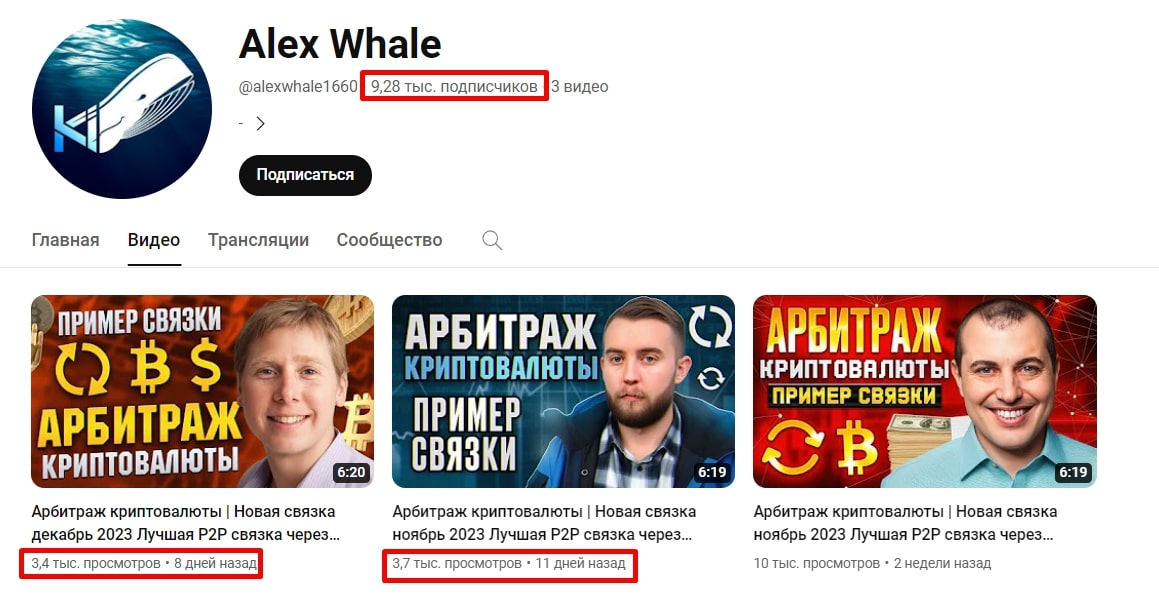 Alex Whale ютуб