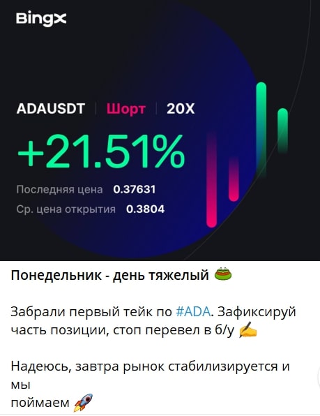 Cube Trade телеграм пост