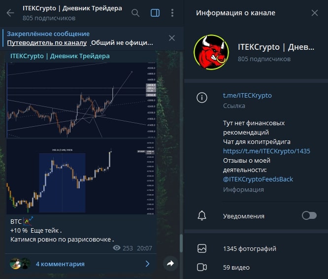 ITEKcrypto телеграм