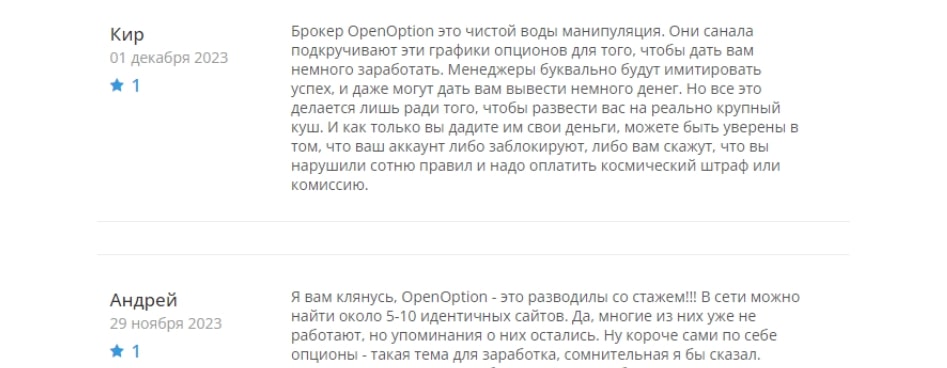 OpenOption отзывы