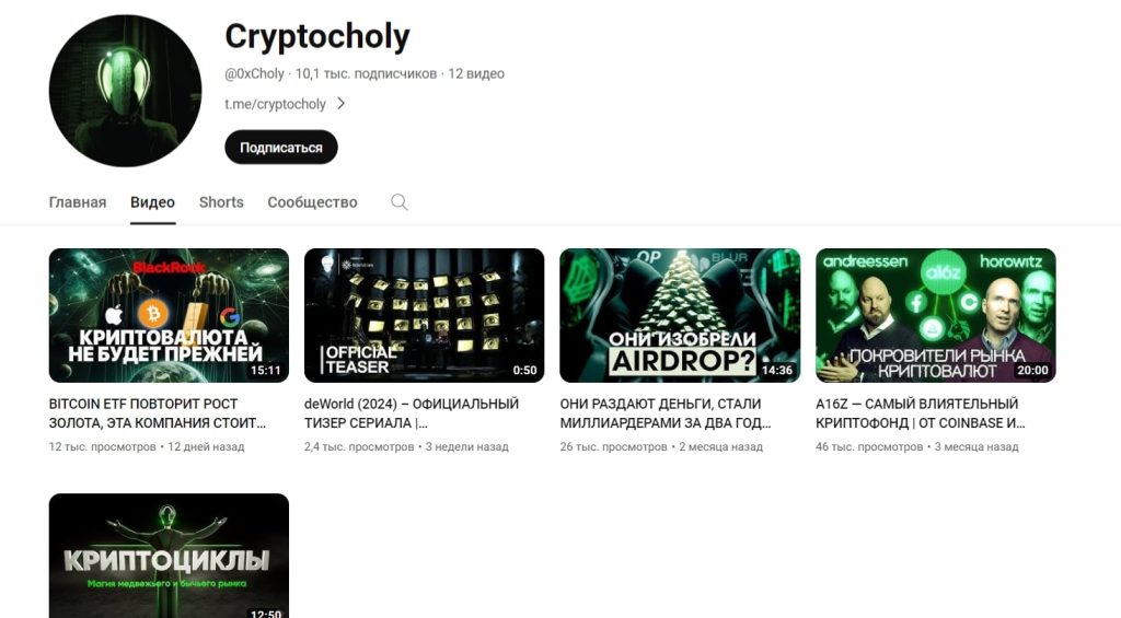 Cryptocholy ютуб