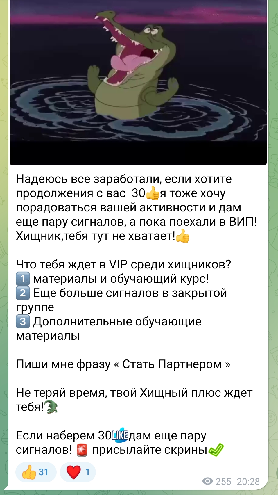 Публикации на канале AlligatorTraderBo