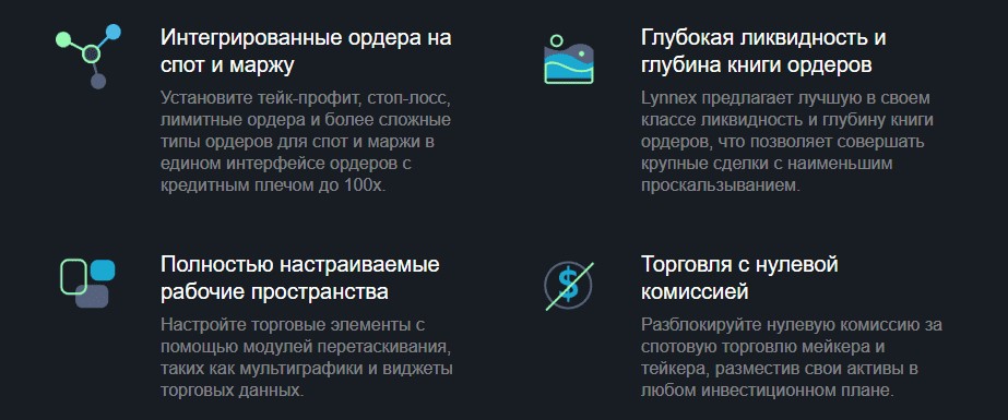Преимущества биржи Lynnex