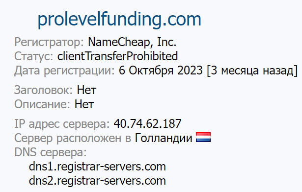 Проверка Сайта Prolevelfunding