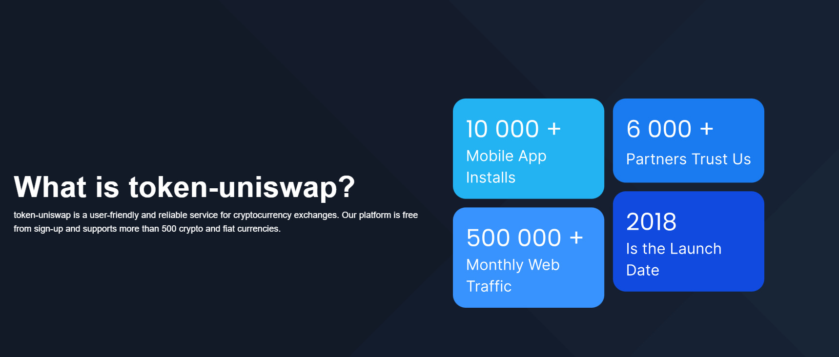 Сайт биржи Token Uniswap