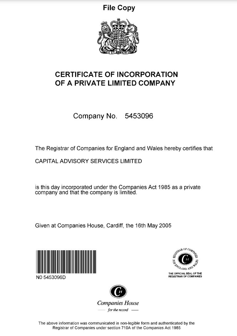 Capital Advisory Limited