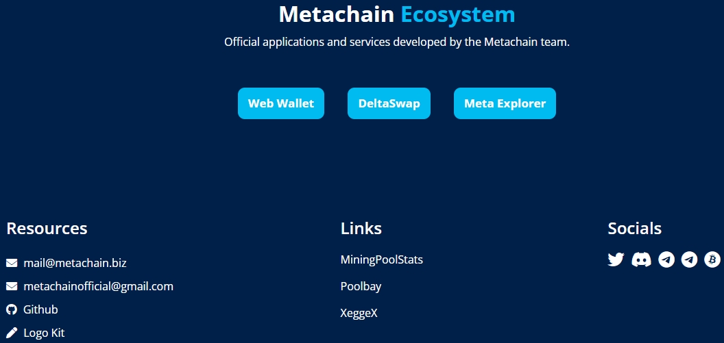 metachain metamask mainnet