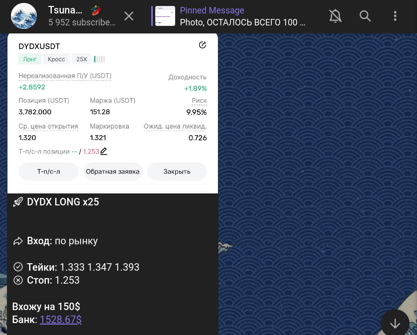 tsunami trade futures