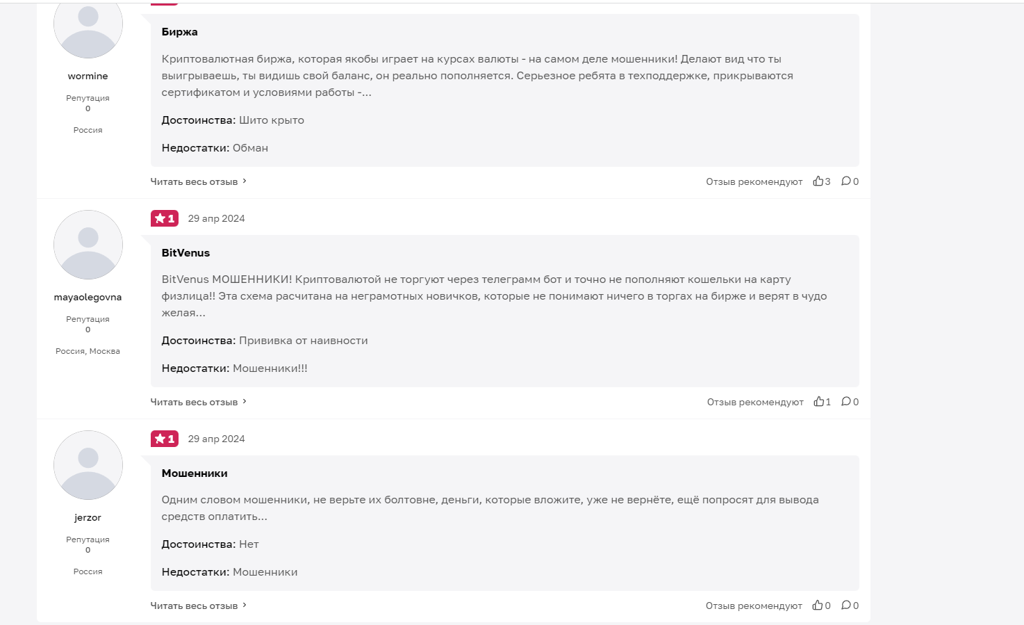 битвенус биржа отзывы